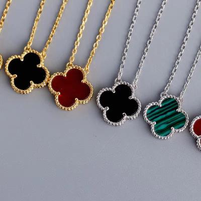 China Silver Wholesale High Quality Fashion Simple Four Leaf Clover Necklace Gifts for sale