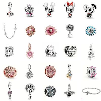 China Factory direct sale S925 new fashion silver Mickey Minnie charm bracelet for sale