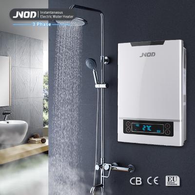 China Hotel 12kw Thermostatic 3 Phase Instant Electric Water Heater Bathroom Geyser for sale