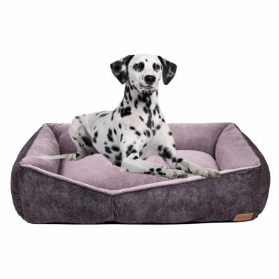 China Wholesale Luxury Comfortable Removable Cover PP Cotton Sofa Pet Bed For Dog for sale