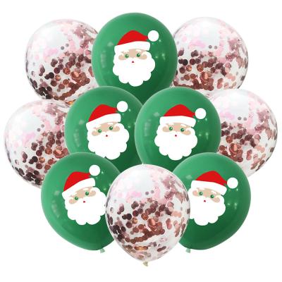 China 10pcs Santa Claus Xmas Tree Latex Balloon Confetti Air Ballons Merry Christmas Party Baloons Kids Birthday Party Supplie for sale