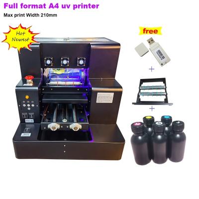 China Hotels Max Width 200mm a4 uv printer with machine uv ink printing phone mug bottle t-shirt uv acrylic wooden glass metal case for sale