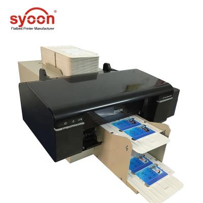 China Card printer Auto Cd dvd pvc card printing e pson L800 inkjet printer Modified printer with 60 pcs tray for sale