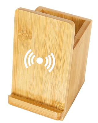 China Contemporary Portable 5V/1A Bamboo and Wooden iPhone Fast QI Log Wireless Charger for sale