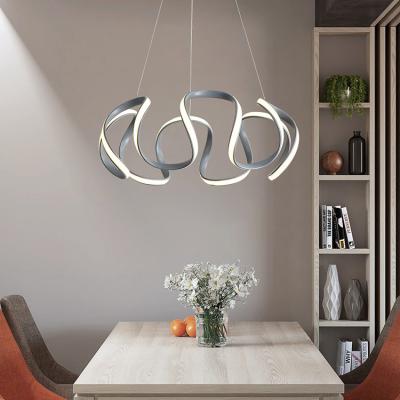 China Office Modern Led Chandeliers Circle Kitchen Restaurant Pendant Light Circle Led Light Decoration for sale