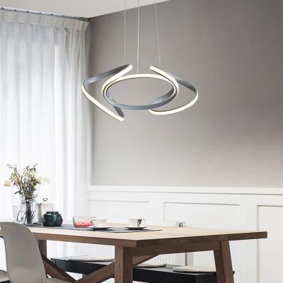 China Office Modern Led Chandeliers Circle Kitchen Restaurant Pendant Light Circle Led Light Decoration for sale