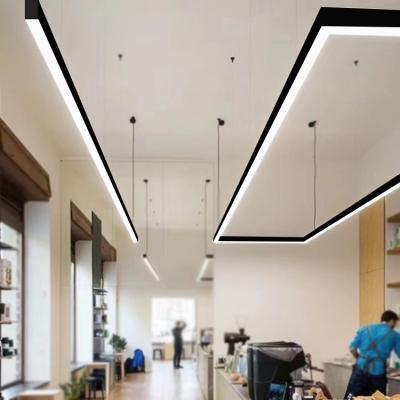 China Modern Rectangular Linear Desk LED Pendant Led Rectangular Linear Light Desk Linear Light for sale