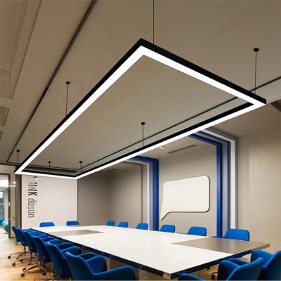 China New Style Modern Office Pendant LED Rectangular Office Ceiling Lamp Rectangular Ceiling Light for sale