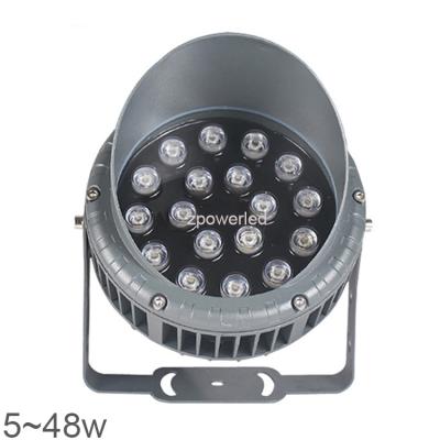 China Garden die cast aluminum housing dmx512 thicker outdoor rgb multi color led flood light for sale