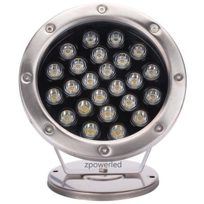 China 6W 9W 12W 18W 24W 36W 24V Stainless Steel IP68 RGB DMX LED Underwater Water Fountain Light for sale