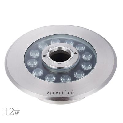 China Underwater polished stainless steel 12w warm white IP 68 led fountain nozzle light for fountain for sale