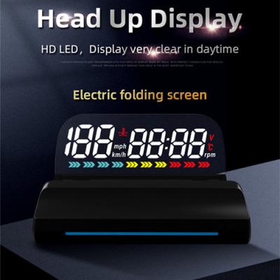 China Electric Flip Screen 2021 New Acclope L5 HUD Head Up Display With Electric Flip Screen Speed ​​RPM for sale