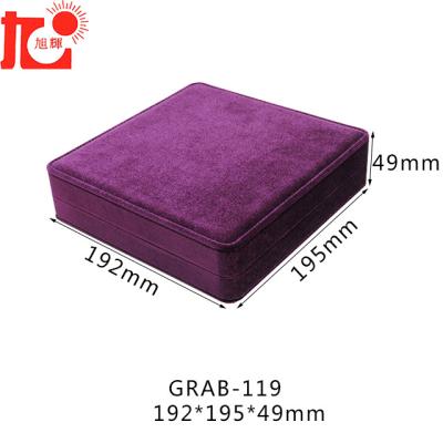 China Plastic+velvet velvet box custom jewelry box hot sale luxury jewelry box with custom LOGO low price for sale