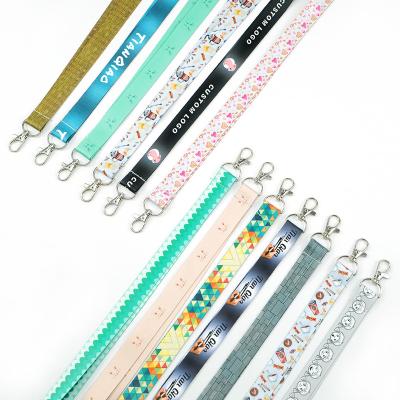 China Custom Design Sublimation Security Phone Case Neck Strap Polyester Card Holder Polyester Key Chain Lanyards for sale