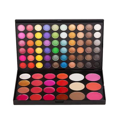 China HIGH QUALITY Waterproof 82 Color Eyeshadow Plus Lip Gloss Longer Vegan Eyeshadow Palette Makeup Kit Longer Flush Bronzer for sale