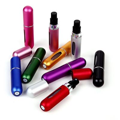 China Personal Care 5ml 8ml 10ml Cosmetic Popular Colorful Portable Pump Top Personalized Travel Filled Spray Liquid Perfume Bottle for sale