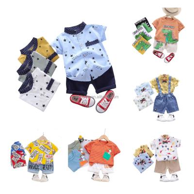 China Other 2023 New Children's Fashion Cotton Shorts Sleeve Suit Summer Children's Casual Boys Two Piece for sale