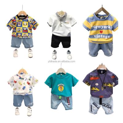 China Other Summer Kids Clothes Sets Kid Boys Print T-shirt +Shorts Shorts Child Suit 2 Pcs Set Boys Clothes for sale