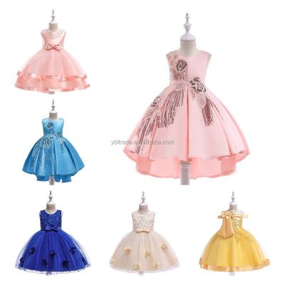 China Wholesale Princess Style Baby Anti-wrinkle Kids Girls Sequined Short Sleeveless Dress Dresses for sale