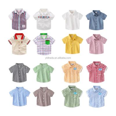 China Factory Wholesale Children's Summer Short Sleeve Shirts Boys Cotton Short Sleeve T-Shirts Anti-Shrink for sale