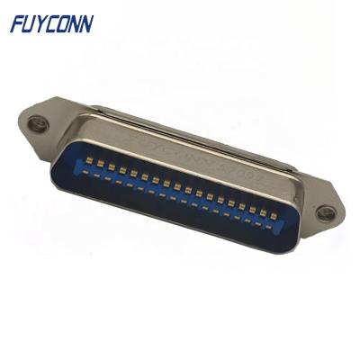 China Plug/57 Male 14pin 24pin 36pin 50pin Connector , Socket Champion Solder Pin PBT Connection Male Hard Connector Centronics With Hex Head Nuts for sale