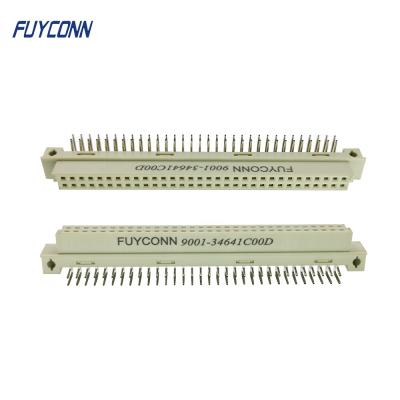 China DIN41612 Connector, Eurocard Female 41612 Pin 2*32 64 Right Angle PBT 64Pin 2 R/A Rows PCB Female Connector With 2.54mm Pitch for sale