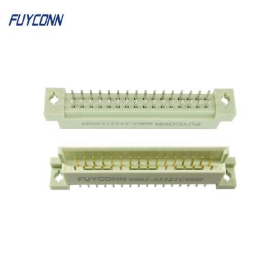 China Gray & PBT PCB Vertical 2 Rows 32Pin DIN 41612 Euro Male Connector, Straight Pin 2*16pin 32 Euro PCB Male PCB Connector With 2.54mm Pitch for sale