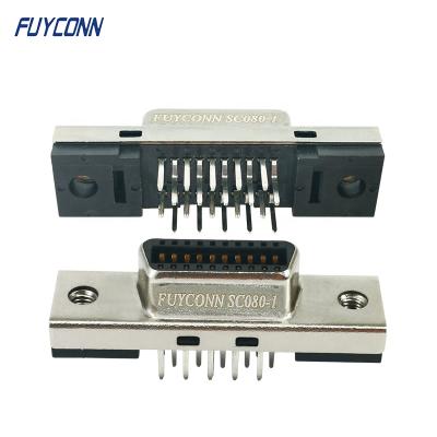 China Type PCB 20 Position SCSI Female Vertical Connector, 20pin PCB 20pin SCSI Straight Female PCB 1.27mm NC Female Connector With Vertical Terminals for sale