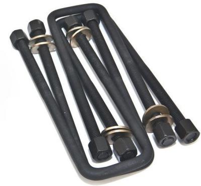 China Automotive Steel Rear U Bolts Leaf Spring Square U Bolts Suspension Lift Leveling Lift Kits 4x4 for sale