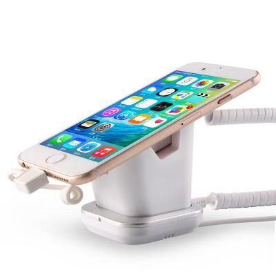 China COMER mobile phone sales stores display charging and alarm sensor tablet computer stand with charger cord for sale