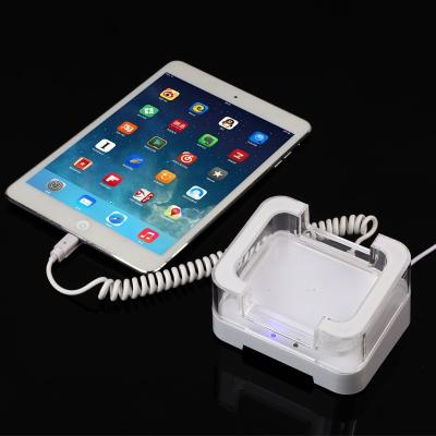 China COMER Tablet soporte acrílico de seguridad antirrobo con cable de carga de sensor de alarma en venta