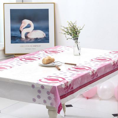 China Unicorn Full Printed Birthday Party Customizable Plastic Table Cover PVC Tablecloth Disposable Clothes for sale