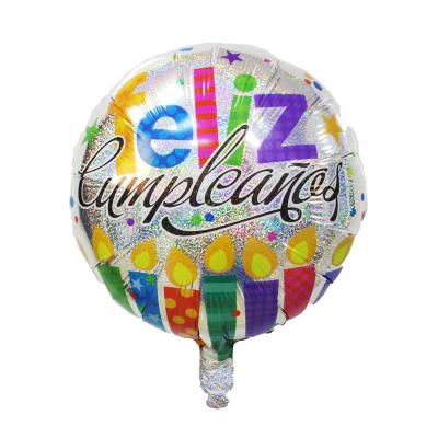 China 18 Inch Foil Balloon Happy Birthday Round Helium Balloon Gift Toy New Design for Birthday Party Decoration for sale