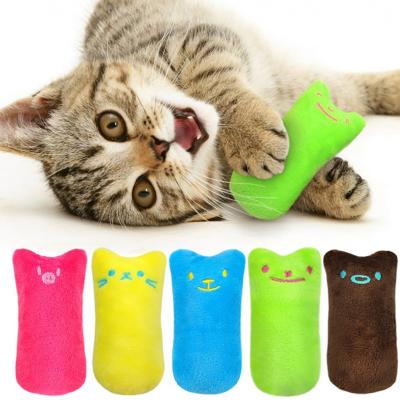 China Unny Viable Interactive Novelty Pet Cat Teeth Grinding Catnip Toy Claw Mint Kitten Playing Pillow Supplies Thumb Bite Cat Scratcher for sale