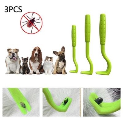 China Viable 3PCS Pet Flea Remover Tool Scratching Cat Dog Grooming Supplies Picker Flea Removal Tool Pet Comb Tick Hook Remover Pet for sale