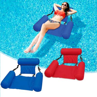 China PVC Summer Row Pool Water Hammock Inflatable Foldable Floating Floating Air Mattresses Bench Beach Water Sports Sofa Chair for sale