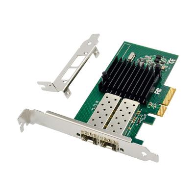 China Intel I350AM2 PCI-E X4 OPTICAL Desktop Server Dual SFP Port Gigabit Ethernet for sale