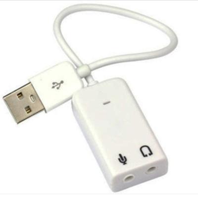 China White 2.0 7.1 Channel Virtual External USB Audio Sound Card 3D CM108 CMEDIA for sale