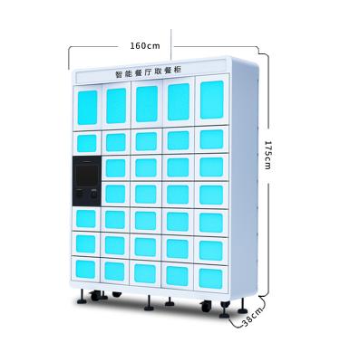 China School Metal Locker Cabinet Delivery Parcel System Smart Fingerprint Automated Door Smart Food Lock Key Qr With App For Code for sale