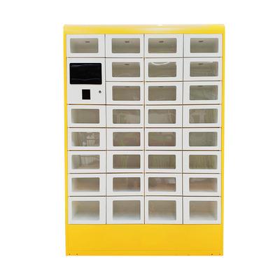 China School Restaurant Smart Hotter Fresh Food Delivery Transparent Cube Double Door Locker For Wall Hot Vending Machine With System for sale