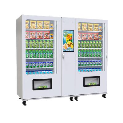 China School subway station/airport snack and popular drinks and pizza 21.5 inch touch screen vending machine for school subway/airport station for sale