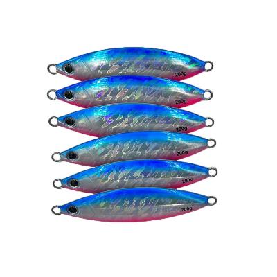 China Luminous Jig Sea Saw 200g Alien Luminous Slow Pitch Casting sinking fishing bait lures metal saltwater jigging lures for sale