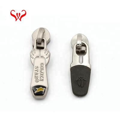 China Brand Logo Nickel Free Embossing Able Wholesale Fancy Zipper Pulls Custom Metal Zipper Pull for sale