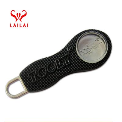 China Wholesale Custom Nickel Free Profession Zipper Pull Personalized PVC Zipper Slider and Puller for Backpack Handbag for sale