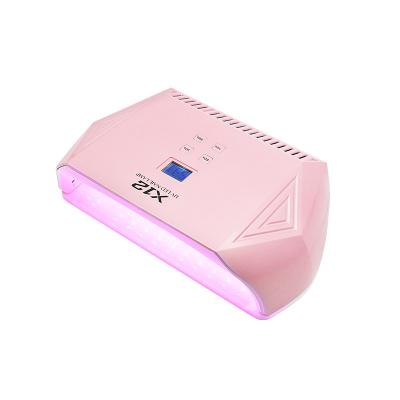 China New Large Space 128W Gel Polish Dual 2 Hands Rechargeable Led Nail Lamp Professional Nail Dryer UV Led Lamp All Kind Curing for sale