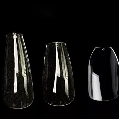 China Fashion Private Wholesale Logo 500tip Tips Almond Clear Finger Nail Tips Full Cover Soft Gel Nail Tips for sale