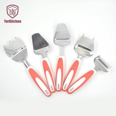 China New Design Viable Food Safety TPR Handle Stainless Steel Cheese Slicer Cheese Cutter for sale