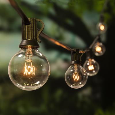 China STRING LIGHT 20ft Christmas Globe E12 G40 Low Clear Bulb Patio String Light for Indoor and Outdoor Decoration for sale