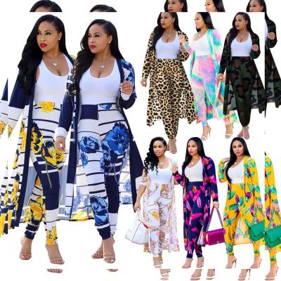 China New Arrival Hot Selling High Quality QUICK DRY Two Piece Set With Long Coat Printing Women Overalls for sale