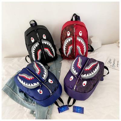 China Anti-theft shark pattern blood bape backpack travel 3d laptop bag printed designer backpacks famous brands men's backpack for sale